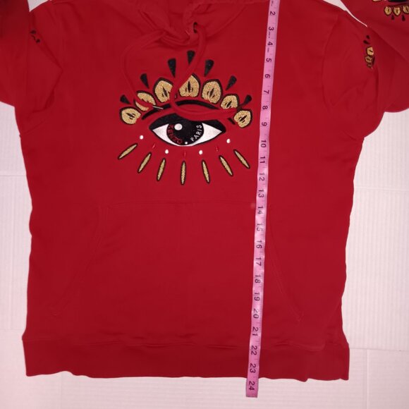 KENZO RED EYE EMBROIDERY HOODIE SWEATSHIRT - Picture 5 of 15